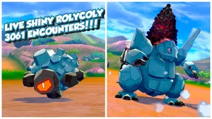 Shiny Rolycoly And Coalossal Wallpaper