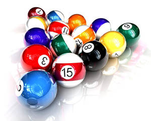 Shiny Snooker Balls Wallpaper