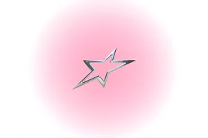Shiny Star Pink Gradient Background Wallpaper