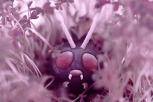 Shiny Venonat Highlighted Against The Night Sky Wallpaper