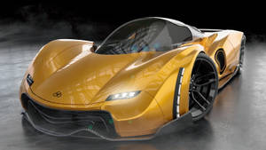 Shiny Yellow Concept 3d Car Wallpaper