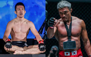 Shinya Aoki And Yoshihiro Akiyama Mma Legends Wallpaper