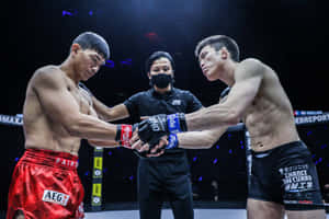 Shinya Aoki Eduard Folayang Handshake Wallpaper