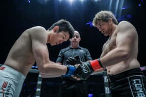 Shinya Aoki In Action Against Ben Askren At The One Championship Wallpaper