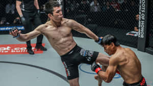 Shinya Aoki In Action Against Eduard Folayang Wallpaper