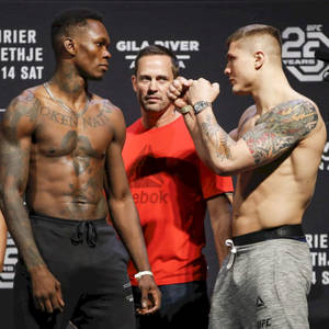 Shirtless Marvin Vettori And Israel Adesanya Wallpaper