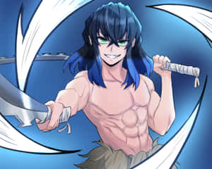 Shirtless Maskless Inosuke Pfp Wallpaper