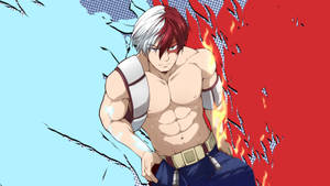 Shirtless Shoto Todoroki Aesthetic Wallpaper