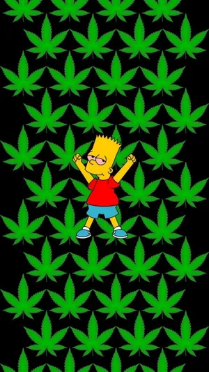 Shit Dope Weed Simpson Wallpaper
