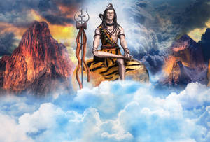 Shiv Shankar Colored Art Wallpaper