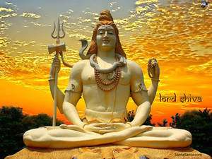 Shiva Sitting Statute Wallpaper