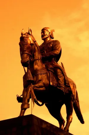 Shivaji Maharaj Statue Under Sunset Hd Wallpaper