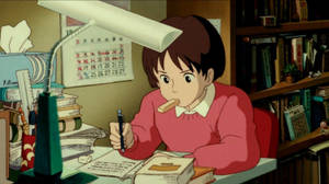 Shizuku Tsukishima Study Aesthetic Wallpaper