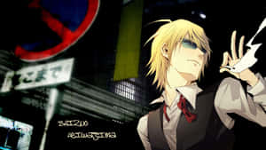 Shizuo Heiwajima Unleashing His Power In Ikebukuro, Tokyo Wallpaper