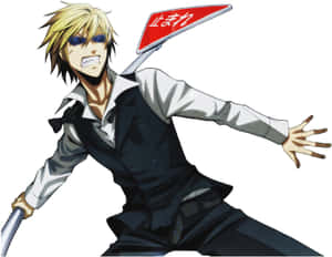 Shizuo Heiwajima Unleashing His Strength Wallpaper