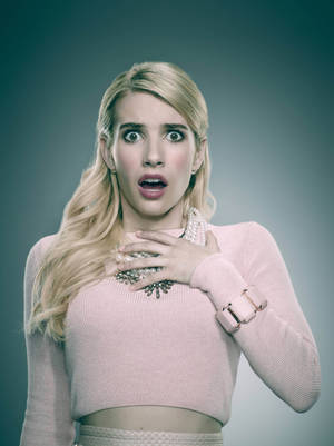 Shocked Emma Roberts Wallpaper