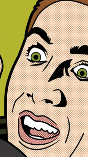 Shocked Face Pop Art Phone Wallpaper