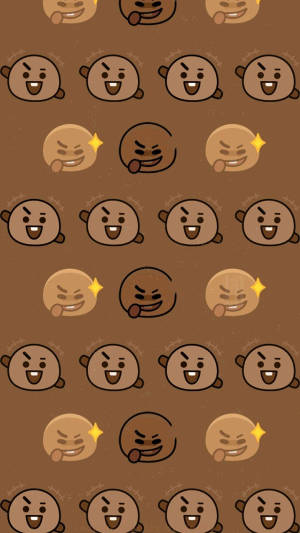 Shooky Bt21 Emoticons Wallpaper