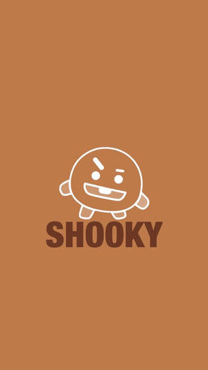 Shooky Bt21 Line Art Wallpaper