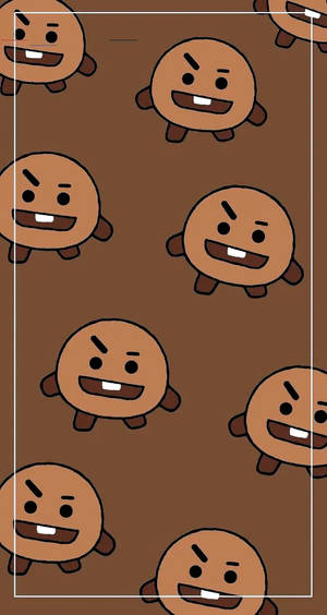 Shooky Bt21 Pattern Wallpaper