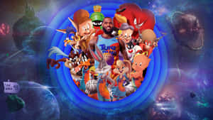 Shoot Hoops Above The Atmosphere With Cool Space Jam Wallpaper