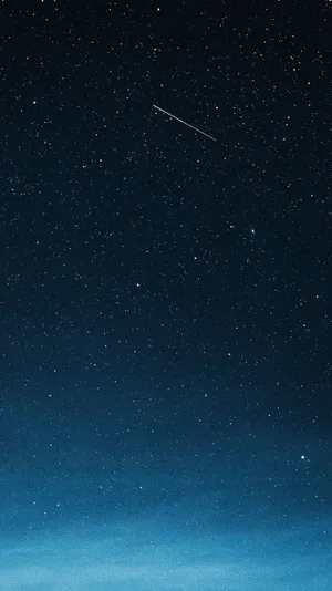 Shooting Star In Galaxy Blue Aesthetic Wallpaper