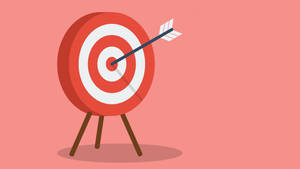 Shooting Target With Arrow Artwork Wallpaper