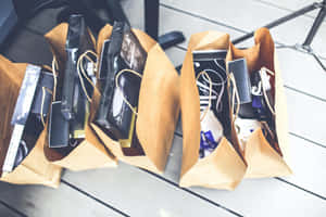 Shopping Bags Filled With Purchases Wallpaper