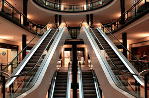 Shopping Mall Escalator Wallpaper