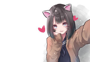 Short Haired Anime Cat Girl Wallpaper