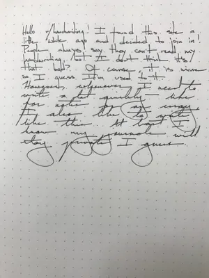 Short Illegible Letter Wallpaper