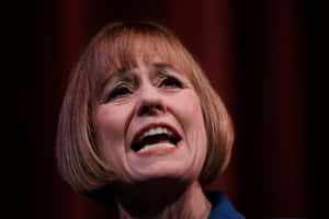 Shot Of Sharron Angle While Talking Wallpaper