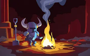 Shovel Knight 8bit Illustration Wallpaper