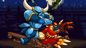 Shovel Knight Fighting Mole Knight Wallpaper