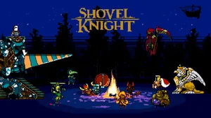 Shovel Knight In Epic Pixel Art Battle Wallpaper