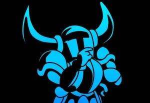 Shovel Knight Minimalist Blue Art Wallpaper