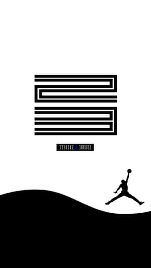 Show Off Your Love Of Basketball With The Jordan Logo Phone Wallpaper