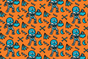 Show Off Your Spooky Side This Halloween With A Skeleton Costume! Wallpaper