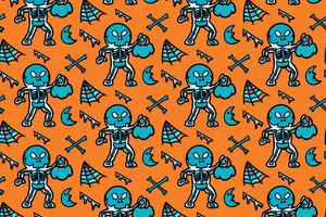 Show Off Your Spooky Side This Halloween With A Skeleton Costume! Wallpaper