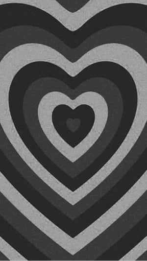 Show Your Love With A Bold Aesthetic Black Heart. Wallpaper
