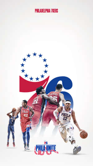 Show Your Philadelphia 76ers Pride With A Unique Custom-designed Iphone Wallpaper