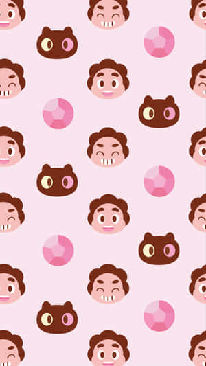 Show Your Support For Steven Universe With This Eye-catching Phone Design Wallpaper