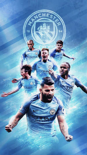 Show Your Support For The Citizens With This One-of-a-kind Manchester City Iphone 6 Wallpaper Wallpaper