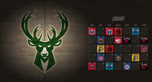 Show Your Support For Your Milwaukee Bucks With This Team Logo. Wallpaper