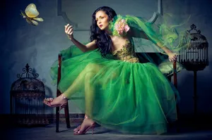 Showcase Your Beauty In This Gorgeous Butterfly Dress Wallpaper