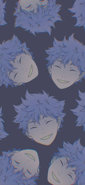 Shoyo Hinata Face Pattern Wallpaper