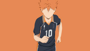 Shoyo Hinata Running Minimalist Art Wallpaper