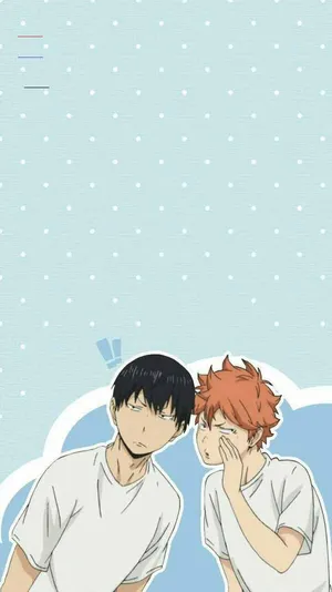 Shoyo Hinata Whispering To Kageyama Wallpaper