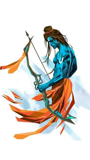 Shree Ram Blue Skin Wallpaper