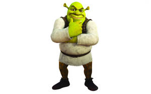 Shrek 2 Against White Backdrop Wallpaper